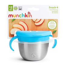 Load image into Gallery viewer, Munchkin Stainless Steel Snack Catcher with Lid, 9 Ounce, Blue
