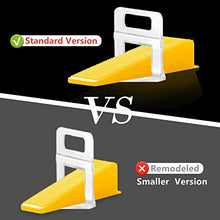 Load image into Gallery viewer, Reusable Leveling Wedges,Reusable Tile Leveling System Wedges for 1/8" Spacers,1/16" Spacers,1/32" Spacersand Tile Leveling System Kit,for Tile Leveler Installation (500Pcs, Yellow)
