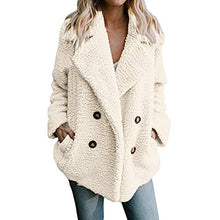 Load image into Gallery viewer, Women's Coat Casual Lapel Fleece Fuzzy Faux Shearling Button Warm Outwear Plush Vest Jackets with Pockets（White,3XL）
