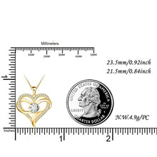 Load image into Gallery viewer, Sianilvera Love Heart Necklaces for Women 925 Sterling Silver Pendant Necklace Birthday Valentines Jewelry Gift for Women Sister Girls White
