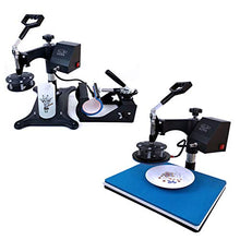 Load image into Gallery viewer, BetterSub Heat Press 12x15 Inch Combo 5 in 1 Heat Press Machine for T-Shirt Mug Hat Plate Cap Pattern Printing Heat Transfer Digital Industrial-Quality Sublimation Machine 360 Degree Swivel
