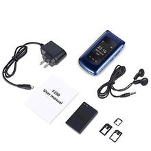 Load image into Gallery viewer, Uleway 3G Flip Phone Unlocked SOS Button Dual Screen Tmobile Flip Phone Dual Battery Basic Cell Phone for Senior&amp;Kids (Blue)
