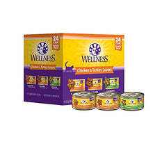 Load image into Gallery viewer, Wellness Chicken &amp; Turkey Lovers Minced and Gravies Variety Pack, 3 oz (Pack of 24)
