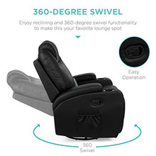 Load image into Gallery viewer, Best Choice Products Executive Swivel Massage Recliner Chair w/ Remote Control, 5 Modes, 2 Cup Holders - Black
