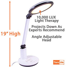 Load image into Gallery viewer, Theralite Halo Light Therapy Lamp Sunlight Lamp - UV Free 10,000 LUX Sun Lamp Therapy Light - Boost Your Spirits and Energy with A Mood Light, Works For Sunlight Deprivation and Boosting Energy
