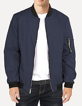 Load image into Gallery viewer, Lentta Men's Casual Slim Lightweight Softshell Spring Windbreakers Bomber Jacket（DarkBlue-XS）

