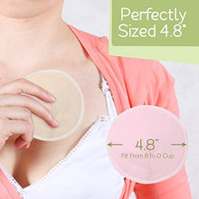 Load image into Gallery viewer, Organic Bamboo Nursing Breast Pads - 14 Washable Pads + Wash Bag - Breastfeeding Nipple Pad for Maternity - Reusable Nipplecovers for Breast Feeding (Pastel Touch, Large 4.8")
