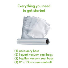 Load image into Gallery viewer, FoodSaver FM2000 Vacuum Sealer Machine with Starter Bags &amp; Rolls | Safety Certified | Black - FM2000-FFP
