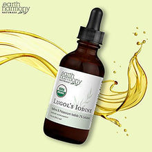 Load image into Gallery viewer, Organic Lugol's Iodine, Iodine and Potassium Iodide 2% Solution 3000 mcg - Liquid Supplement Drops for Thyroid Support for Women &amp; Men, Metabolism Health, Detox Boost - Non-GMO, 395 Servings (2 Oz)
