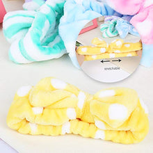 Load image into Gallery viewer, Bow HeadBands, Teenitor Women Headbands for Makeup Cosmetic Facial Shower Spa Elastic Hair Band Hairlace Headband for Baby girls Yellow Blue Green Purple Pink, 5pcs
