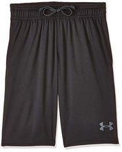 Load image into Gallery viewer, Under Armour Boys' Prototype Wordmark Shorts , Black (001)/Pitch Gray , Youth Medium
