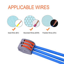 Load image into Gallery viewer, Glutoad Lever Wire Connectors. 60 Pcs Compact Splicing Wire Connectors, 2 3 5 Port Electrical Connectors Assortment Kit for Quick Connect 28-12 AWG Wires
