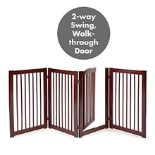 Load image into Gallery viewer, Primetime Petz 33238-G8 360 Configurable Dog Gate with Door – Indoor Freestanding Walk Through Wood Pet Gate,Walnut,36"
