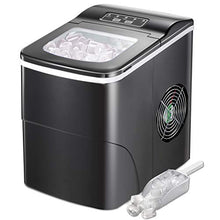 Load image into Gallery viewer, AGLUCKY Countertop Ice Maker Machine, Portable Ice Makers Countertop, Make 26 lbs ice in 24 hrs,Ice Cube Rready in 6-8 Mins with Ice Scoop and Basket (Black)
