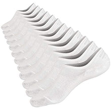 Load image into Gallery viewer, Men&amp;Women No Show Low Cut Socks Cotton No See invisible Non-Slide White Socks 6 Pack
