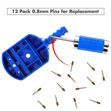 Load image into Gallery viewer, Watch Link Removal Tool Kit, Cridoz Watch Band Tool Chain Link Pin Remover with 12pcs Replacement Pins and 3pcs Pin Punches for Watch Bracelet Sizing, Watch Strap Adjustment and Watch Repair
