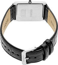 Load image into Gallery viewer, Seiko Men Stainless Steel Quartz Dress Watch with Leather Strap, Black, 20 (Model: SWR049)

