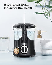 Load image into Gallery viewer, Water Flossers for Teeth , 600ML Dental Water Teeth Cleaner with 8 Jet Tips for Family , 10 Adjustable Pressure , Electric Dental Pick Flosser for Teeth or Braces (Black)
