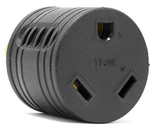 Load image into Gallery viewer, WEN GNA030, NEMA L5-30P Twist-Lock Power Plug to TT-30R Ready Outlet 120V 30-Amp 3600-Watt Generator to RV Adapter, Black
