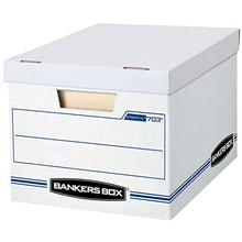 Load image into Gallery viewer, Bankers Box STOR/FILE Storage Boxes, Standard Set-Up, Lift-Off Lid, Letter/Legal, 4 Pack (0070308)
