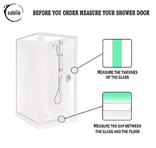 Load image into Gallery viewer, eatelle Frameless Shower Door Bottom Seal with Drip Rail - 3/16" (5mm) Thick, 36" Long Sweep - Glass Door Seal Strip Ultra Clear Durable Polycarbonate Stop Shower Leaks
