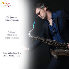 Load image into Gallery viewer, Syos Tenor Saxophone Mouthpiece, Smoky Model, 8 Tip Opening, Phantom Blue, Improve the Sound of your Sax with this Easy-To-Play, Dark and Warm Tenor Sax Mouthpiece
