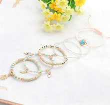 Load image into Gallery viewer, HANPABUM 3 Sets Bohemian Beaded Bracelets Set for Women Men Multilayer Hamsa Hand Evil Eye Charms Stretch Stackable Bracelet
