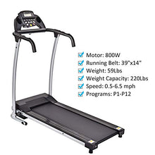 Load image into Gallery viewer, Goplus 800W Folding Treadmill Electric Motorized Power Fitness Running Machine with LED Display and Mobile Phone Holder Perfect for Home Use (Black)
