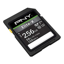 Load image into Gallery viewer, PNY 256GB Elite-X Class 10 U3 V30 SDXC Flash Memory Card - 100MB/s, Class 10, U3, V30, 4K UHD, Full HD, UHS-I, Full Size SD
