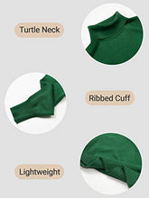 Load image into Gallery viewer, Womens Turtleneck Sweater Lightweight Long Sleeve Rib Knit Pullover Jumper Tops Army Green
