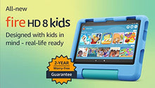 Load image into Gallery viewer, Amazon Fire HD 8 Kids tablet, 8" HD display, ages 3-7, includes 2-year worry-free guarantee, Kid-Proof Case, 32 GB, (2022 release), Blue

