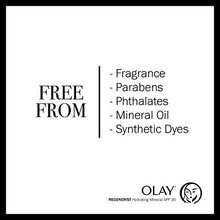 Load image into Gallery viewer, Olay Regenerist Mineral Sunscreen Face Moisturizer, Zinc Oxide, SPF 30, 1.7 Oz + Whip Face Moisturizer Travel/Trial Size Gift Set
