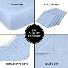 Load image into Gallery viewer, Queen Size Sheet Set - 6 Piece Set - Hotel Luxury Bed Sheets - Extra Soft - Deep Pockets - Easy Fit - Breathable &amp; Cooling Sheets - Comfy - Light Blue Bed Sheets - Baby Blue - Queens Sheets - 6 PC
