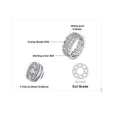 Load image into Gallery viewer, JewelryPalace Wedding Bands Rings Anniversary Eternity Bands 3 Stackable Rings Cubic Zircoina Engagement Bridal Milgrain Marquise Infinity 925 Sterling Silver Ring Sets For Women Size 7
