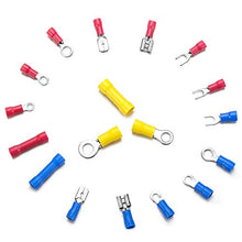 Load image into Gallery viewer, Qibaok 1500pcs Wire Connectors Insulated Electrical Wire Terminals Wire Crimp Connector Ring Fork Spade Butt Connector Kit
