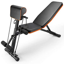 Load image into Gallery viewer, PERLECARE Adjustable Weight Bench for Full Body Workout - All-in-One Durable Exercise Bench Holds up to 772 lbs, Foldable Flat/Incline/Decline Workout Bench with Two Exercise Bands for Home Gym
