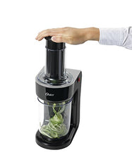 Load image into Gallery viewer, Oster Easy-to-Use Electric Spiralizer with 2 Spiralizer Blades (sized for spaghetti and fettuccine noodles), Black
