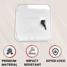 Load image into Gallery viewer, NUSET White Electrical Cable Hatch Lock with Key, RV042
