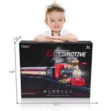 Load image into Gallery viewer, SNAEN Train Sets w/ Steam Locomotive Engine, Cargo Car and Tracks, Battery Powered Play Set Toy w/ Smoke, Light &amp; Sounds, for Kids, Boys &amp; Girls 3 4 5 6 7 Years Old
