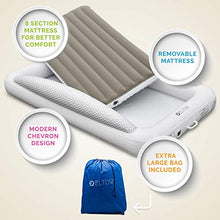 Load image into Gallery viewer, Eltow Inflatable Toddler Air Mattress Bed With Safety Bumper - Portable, Modern Travel Bed, Cot for Toddlers - Perfect For Travel, Camping - Removable Mattress, High Speed Pump and Travel Bag Included
