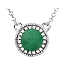 Load image into Gallery viewer, FB Jewels 14k White Gold Emerald"May" 18" Birthstone Necklace
