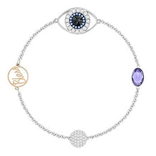 Load image into Gallery viewer, SWAROVSKI Women's Remix Collection Evil Eye Strand, Purple, Mixed metal finish

