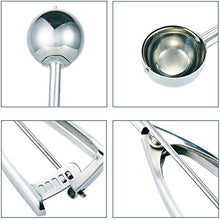 Load image into Gallery viewer, Fayomir Cookie Scoop Set - Small/1 Tablespoon, Medium/2 Tablespoon, Large/3 Tablespoon - Ice Cream Scoop Set, 18/8 Stainless Steel Dough Scoop Cupcake Scoop Melon Baller
