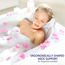 Load image into Gallery viewer, Luxury Bath Pillow Bathtub Pillow - Bath Tub Cushion for Head, Neck, Shoulder and Back Support, Hot Tub Head Rest Bath Accessories for Women &amp; Men, Relaxation Spa Gifts Home and Travel
