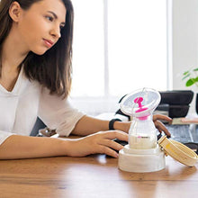 Load image into Gallery viewer, NatureBond Baby Food Pink Feeder/Fruit Feeder Pacifier (2 Pack) and Silicone Breastfeeding Manual Breast Pump with Pump Capsule, Pump Stand, Pump Strap, Stopper.
