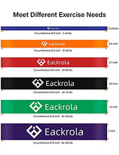 Load image into Gallery viewer, Pull Up Assistance Bands - Eackrola Resistance Bands Set of 6 Monster Heavy Duty Workout Exercise Crossfit Stretch Fitness Bands for Body, Instruction Guide and Carry Bag Included
