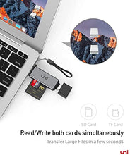Load image into Gallery viewer, SD Card Reader, uni USB C Memory Card Reader Adapter USB 3.0, Supports SD/Micro SD/SDHC/SDXC/MMC, Compatible for MacBook Pro, MacBook Air, iPad Pro 2018, Galaxy S20, Huawei Mate 30, and More
