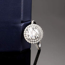 Load image into Gallery viewer, Frayerr Vintage Design Anniversary Ring - Excellent Round Cut 2.00 Carat Moissanite Women Ring - Double Halo 925 Silver Handcrafted Ring

