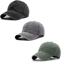 Load image into Gallery viewer, Unisex Vintage Washed Distressed Baseball Cap Adjustable Sun Visor Hat,Grey
