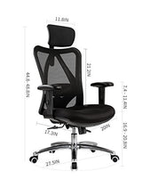 Load image into Gallery viewer, Sihoo Ergonomics Office Chair Computer Chair Desk Chair, Adjustable Headrests Chair Backrest and Armrest's Mesh Chair (Black)
